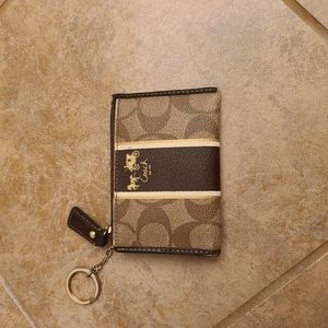 Coach card/ coin key chain